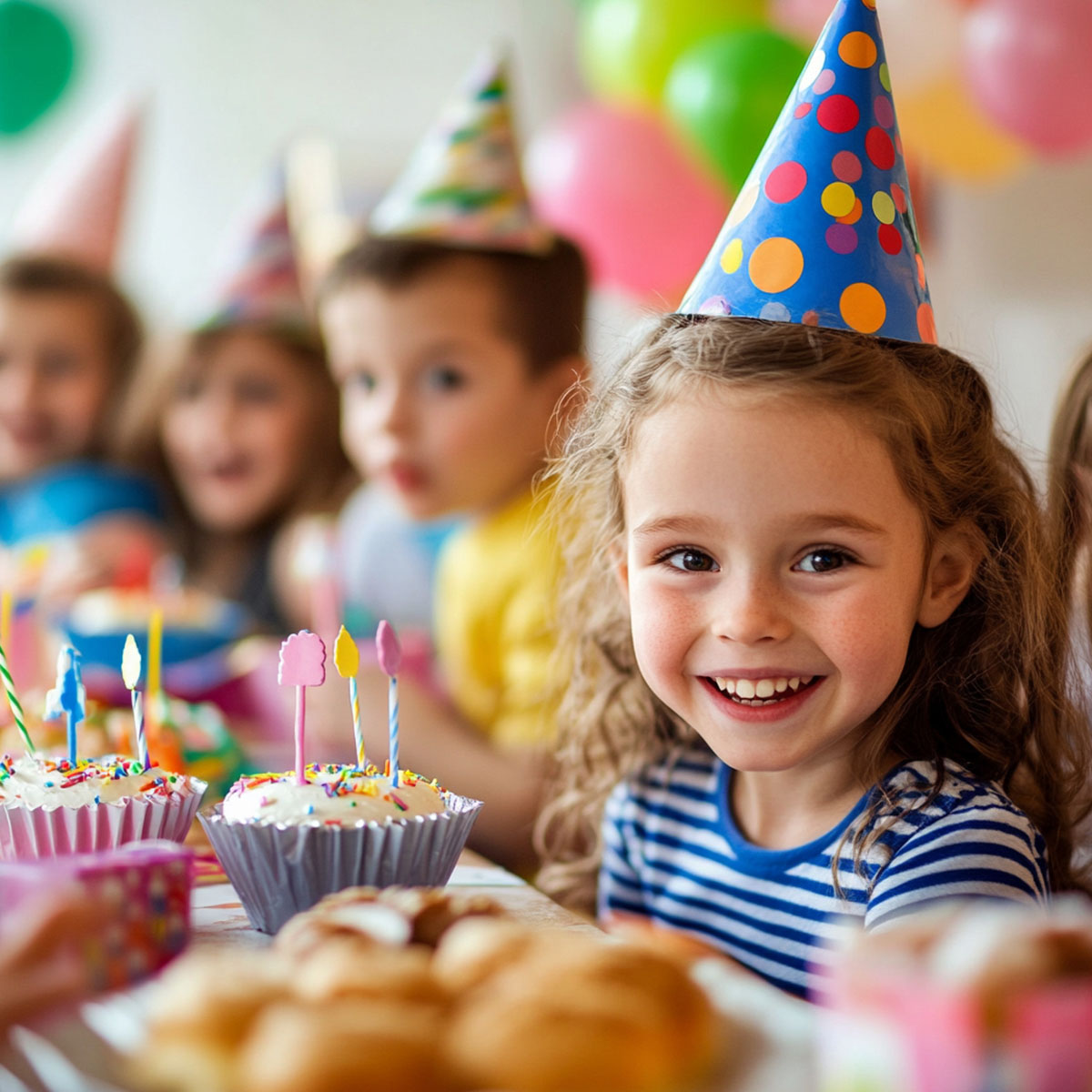 Niños en el salón Blue Rainbow